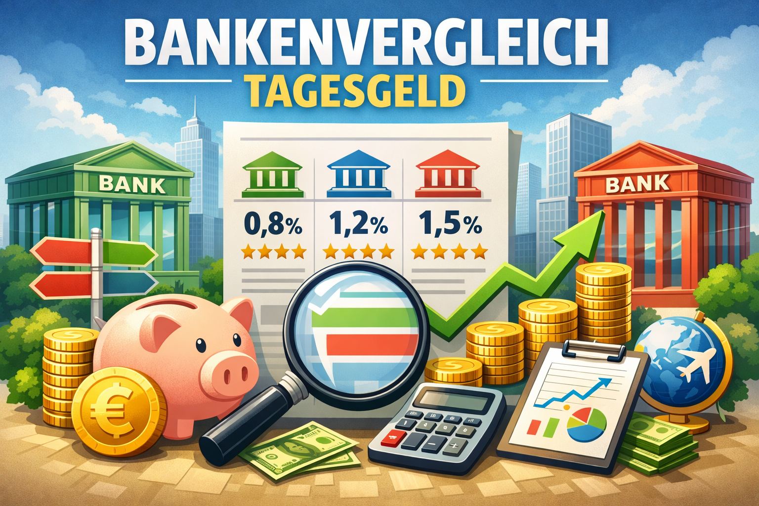 Bankenvergleich: Tagesgeldkonten vergleichen