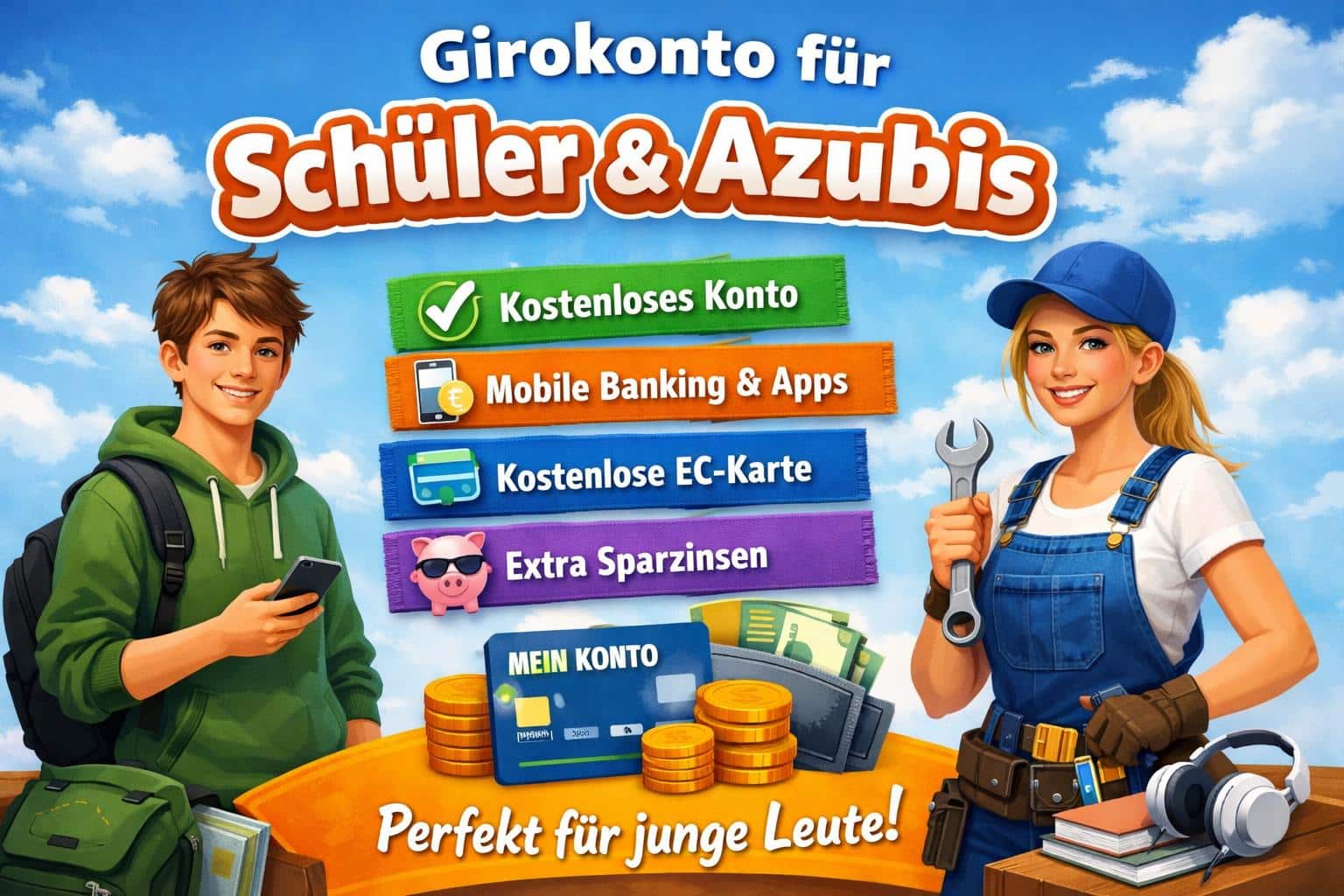 Bankenvergleich: Girokonten für Studenten & Auszubildende